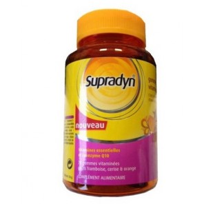 Supradyn gommes vitaminées goûts framboise, cerise & orange 70 gommes