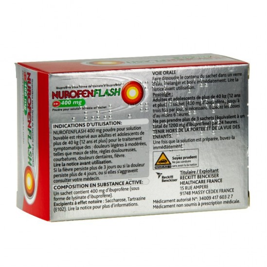 Nurofenflash 400 mg 10 sachets