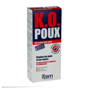 Item dermatologie ko poux gel crème anti poux 100 ml