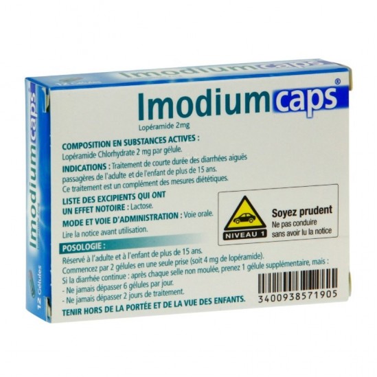 Imodiumcaps 2mg 12 gélules