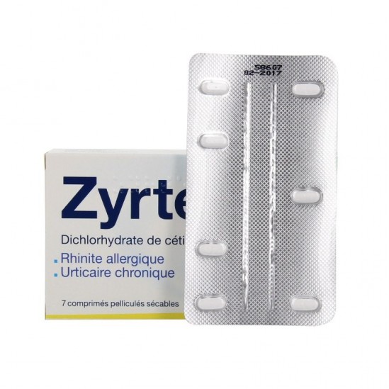 Zyrtecset 10mg 7 comprimés...