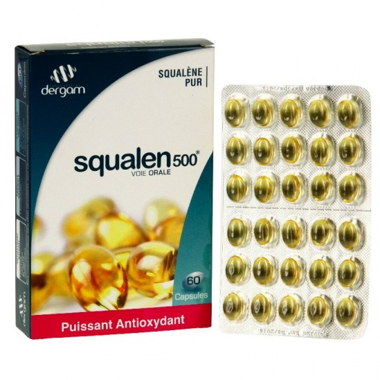 Dergam squalen 500 60 gélules