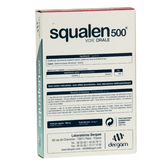 Dergam squalen 500 60 gélules