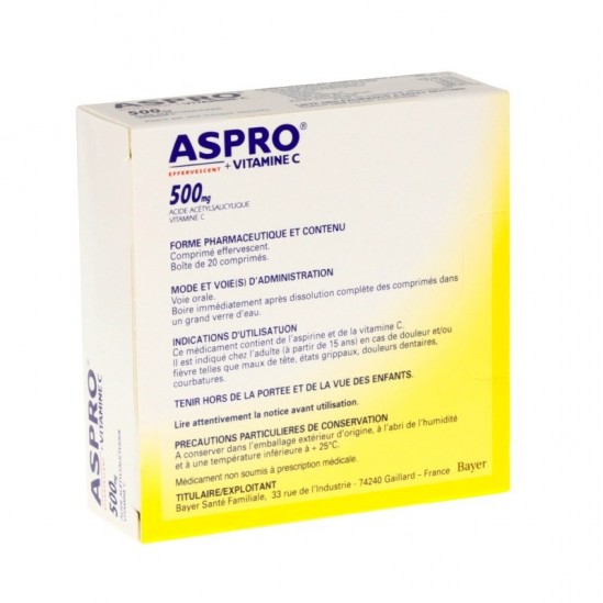 ASPRO 500mg Vitamine C...