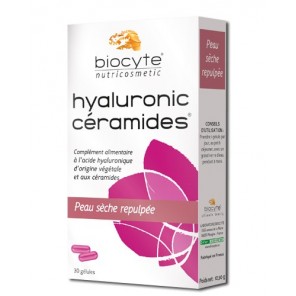 Biocyte hyaluronic céramides hydratant peaux sèches 30 gélules