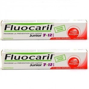 Fluocaril junior 7-12ans gel fruits rouges duo 50ml