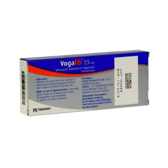 Vogalib 7.5mg sans sucre...