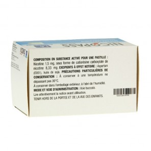 NICOPASS 1.5mg SANS SUCRE MENTHE FRAICHEUR pastille édulcorée à l'aspartam et à l'acésulfame potassique