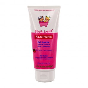 Klorane gel douche corps et cheveux petit junior framboise 200ML