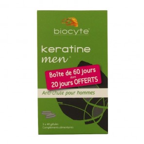 Biocyte Kératine Homme Cheveux Vitalisés 3 x 40 gélules