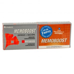 Arkopharma Memoboost Ginkgo+Bacopa 2 Boites de 30 gélules