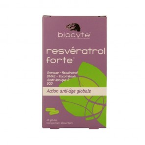 Biocyte résveratrol forte action anti-âge 40 gélules 