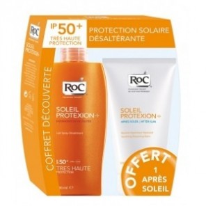 Roc Soleil Protexion Coffret Lait spray SPF50 + baume réparateur 350ml