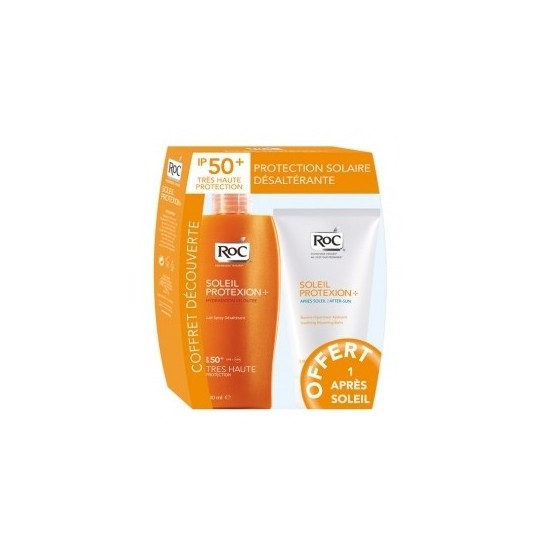 Roc Soleil Protexion Coffret Lait spray SPF50 + baume réparateur 350ml