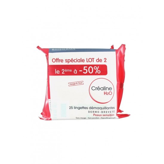 Bioderma Créatine H2O Lingettes Offre Spéciale Lot de 2