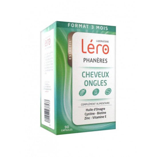 Léro phaneres cheveux ongles 90 capsules