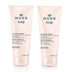 Nuxe gel douche fondant body lot de 2x200ml