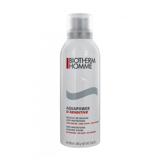 Biotherm Homme Aquapower D-Sensitive Mousse de Rasage Anti-Irritations 200 ml