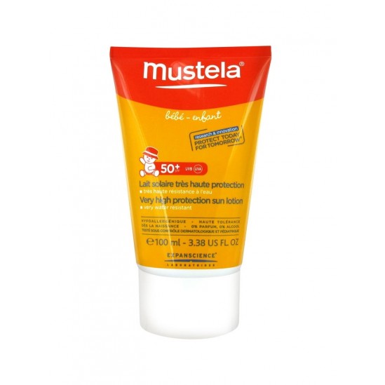 Mustela Lait Solaire SPF 50+ Bébé - Enfant 100ml