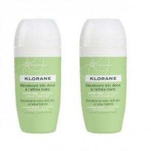 Klorane Déodorant bille à l'Althéa Blanc 2x40ml