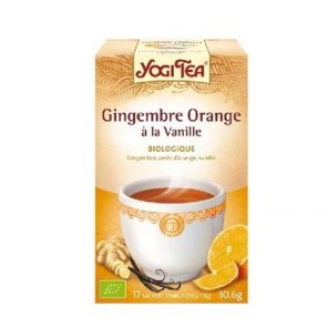 Yogi tea gingembre orange à la vanille 17 sachets