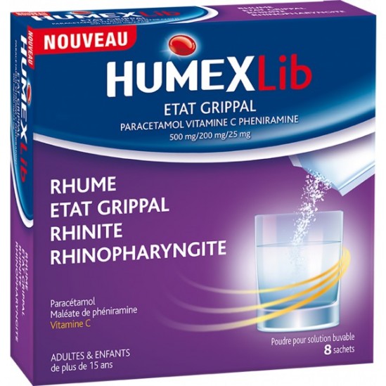 Humex lib état grippal 8 sachets