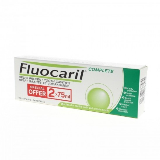 Fluocaril dentifrice complet 2 x 75 ml