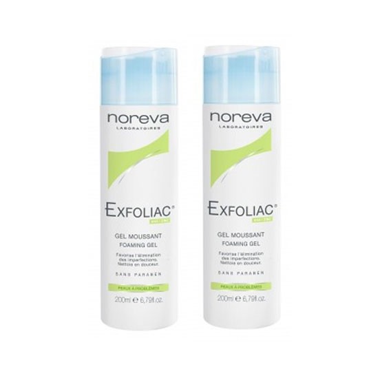 Noreva exfoliac gel moussant 2 X 200ml