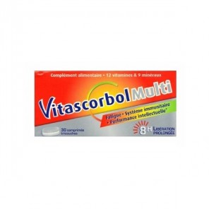 Vitascorbol multi fatigue passagère 30 comprimés