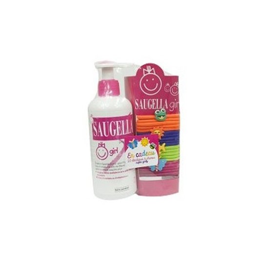 Saugella girl nettoyant intime 200ml + 20 élastiques