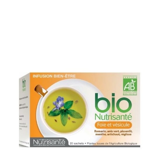 Nutrisanté infusion bio foie et vesicule 20 sachets