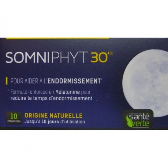 Santé Verte SomniPhyt 30' Mélatonine 10 Comprimés