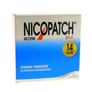 Nicopatch 14 mg/24 h dispositif transdermique 28 Patchs