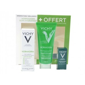 Vichy Normaderm Coffret Soin Global 50ml + Gel Nettoyant 100ml + Echantillon Nuit