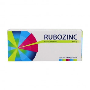 Rubozinc 15 mg 60 gélules