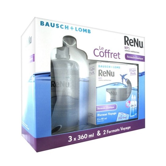 Bausch & Lomb Renu Coffret Solution Lentilles 3 x 360ml + 2 x 60ml