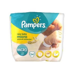 Pampers New Baby 24 Couches Taille Micro (1-2,5 kg)