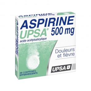 Aspirine UPSA 500mg 20 comprimés effervescents