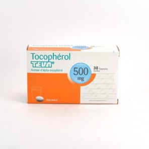 Tocopherol Teva 500mg 30 capsules