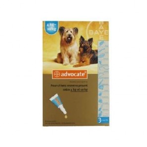 Bayer Advocate chien de 4 à 10 kg 3 pipettes