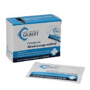 Gilbert Compresses Alcool A Usage Médical 2.5 ml