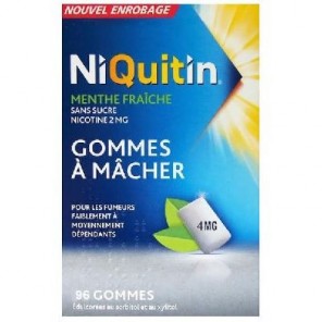 Niquitin menthe fraiche gomme à mâcher 4 mg