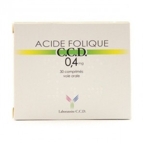 CCD  Acide folique 0,4 mg 30 comprimés