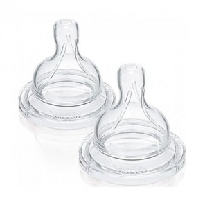 AVENT TETINE CLASSIC+ SILICONE AIRFLEX DEBIT VARIABLE 3 MOIS ET PLUS LOT DE 2