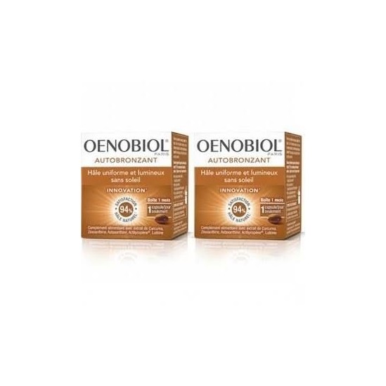 Oenobiol Duo Autobronzant Hâle Uniforme et Lumineux Sans Soleil 2x30 Caps. -50% le second