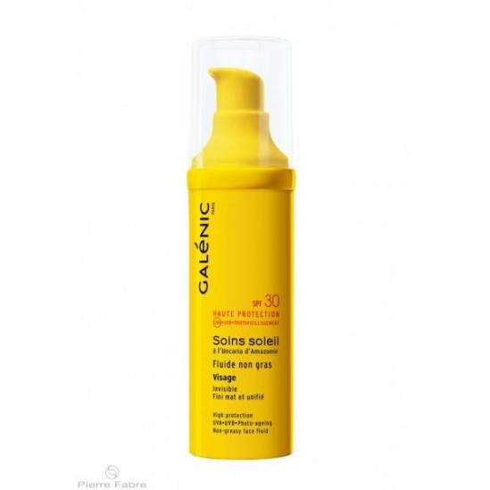 Galénic soins soleil fluide non gras visage spf 30 40ml