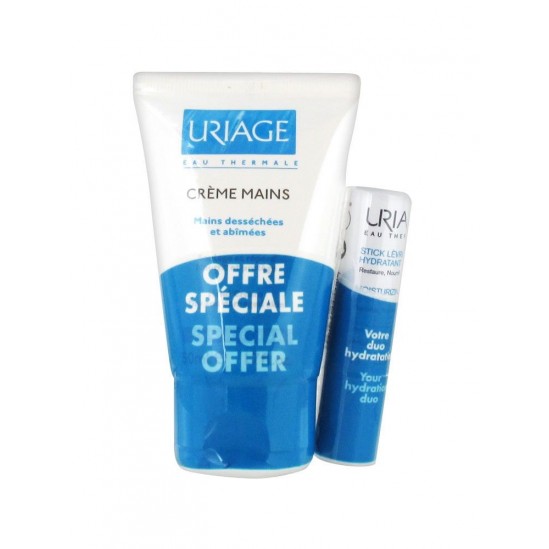 Uriage Crème Mains 50ml + Stick Lèvres