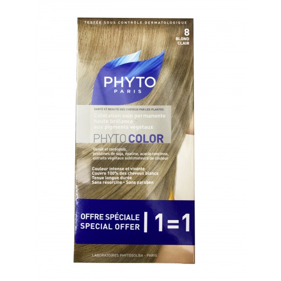 Phytocolor Couleur Soin 8 Blond Clair Kit Duo