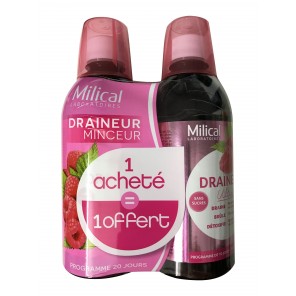 Milical Draineur Ultra Framboise 2x500Ml