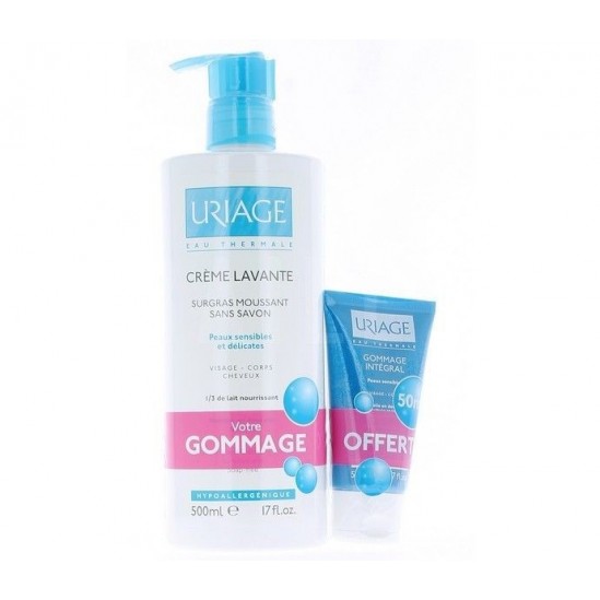  Uriage Crème Lavante 500ml + Gommage Intégral 50ml Offert 